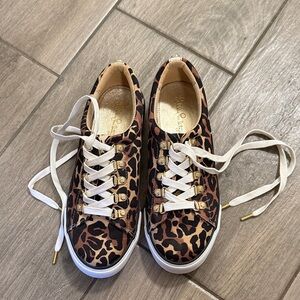 Lilly Pulitzer Leopard Print Sneakers with White Laces